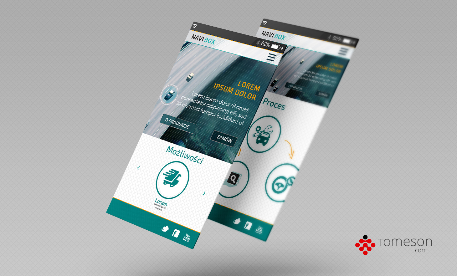 UI, aplikacja mobilna, navibox